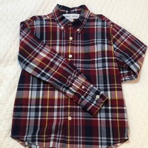 Old Navy Plaid Boys Button Down Shirt (Medium/8)